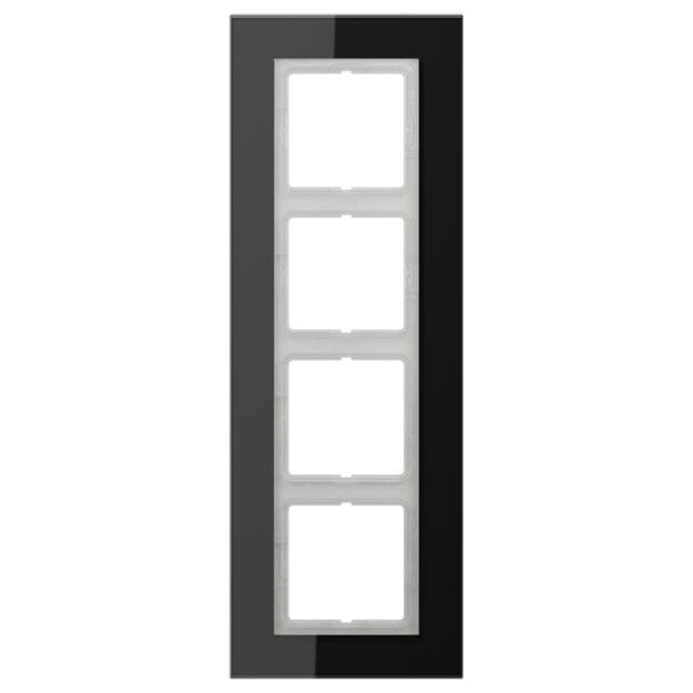 Jung LSP984GLSW Rahmen 4fach Schwarz Serie LS