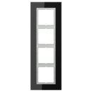 Jung LSP984GLSW Rahmen 4fach Schwarz Serie LS