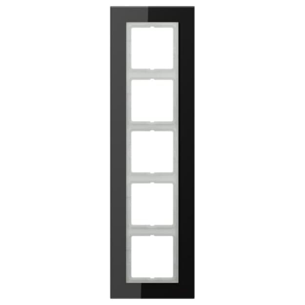 Jung LSP985GLSW Rahmen 5fach Schwarz Serie LS