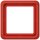 Jung CD581WURT Rahmen 1fach (Thermoplast bruchsicher) Rot Serie CD