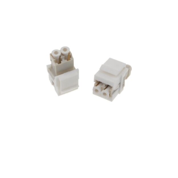 Hager VZ10LLC Keystone Modul univers LWL LC Buchse auf LC Buchse DuPLEx Weiß
