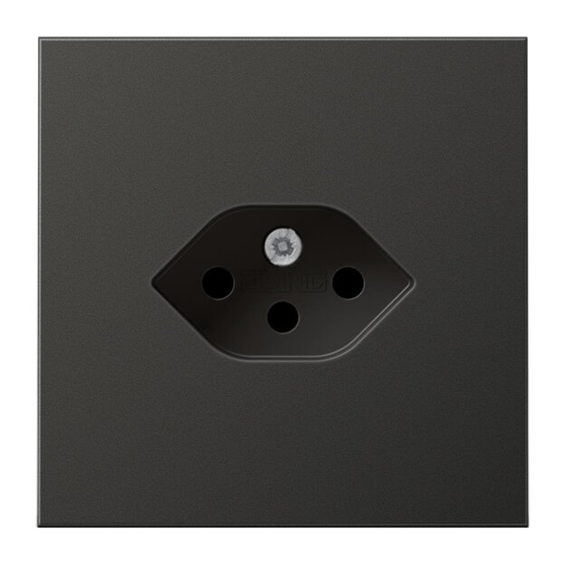 Jung AL1520-13SEVAN SEV Steckdose 1fach, Typ 13 tief (lackiertes Aluminium) Anthrazit