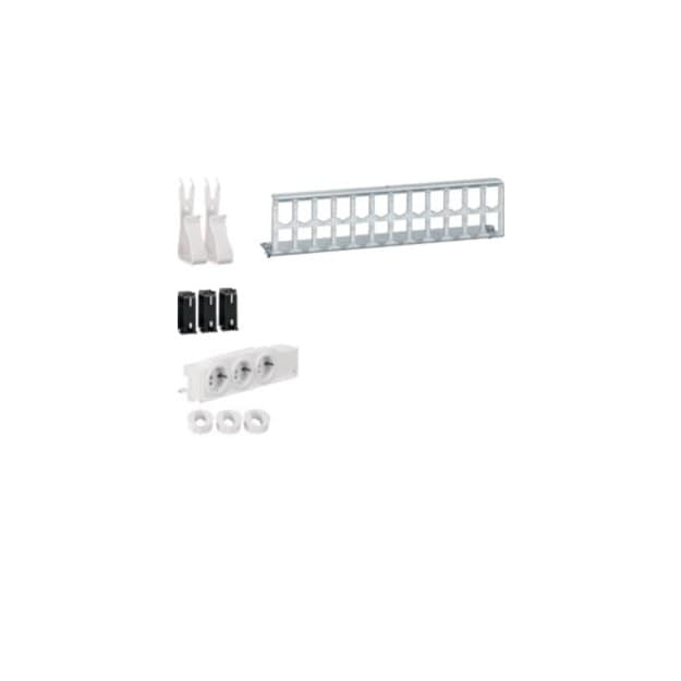 Hager UM00M4 Multimedia Kit mit 3x Steckdose Patch-Panel RJ45 Geräte- und Kabelhalter