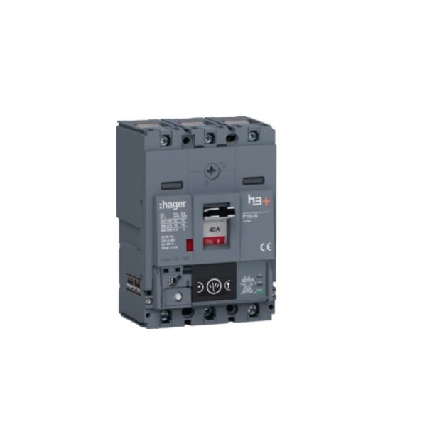 Hager HNS040NC Leistungsschalter h3+ P160 Energy 3-polig 3D 40A 40kA CTC