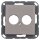 Jung A562-2CH Abdeckung f. 2 Kleinsteckdosen (Duroplast) Champagner Serie A