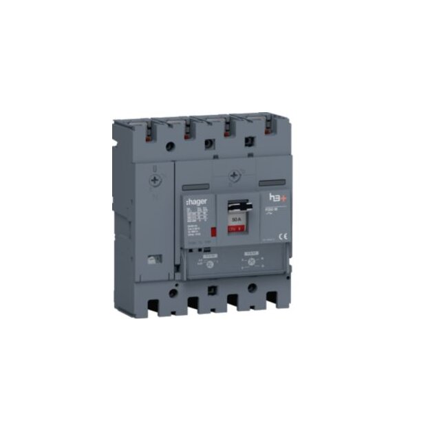 Hager HMT051DR Leistungsschalter h3+ P250 TM ADJ 4-polig 4D N0-100% 50A 50kA FTC