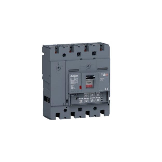 Hager HNT101JR Leistungsschalter h3+ P250 LSI 4-polig 4D N0-50-100% 100A 40kA FTC