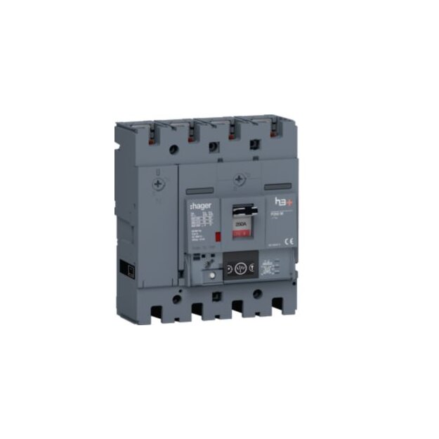Hager HMT251NR Leistungsschalter h3+ P250 Energy 4-polig 4D N0-50-100% 250A 50kA FTC