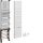 Hager ZH33SAR2 Einbausatz universZ mit Sammelschienen 3 x RfZ und APZ oben 1050 mm