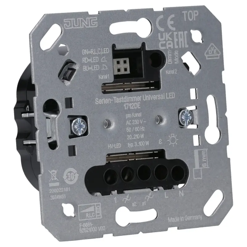 Jung 1712DE Serien-Tastdimmer Universal LED