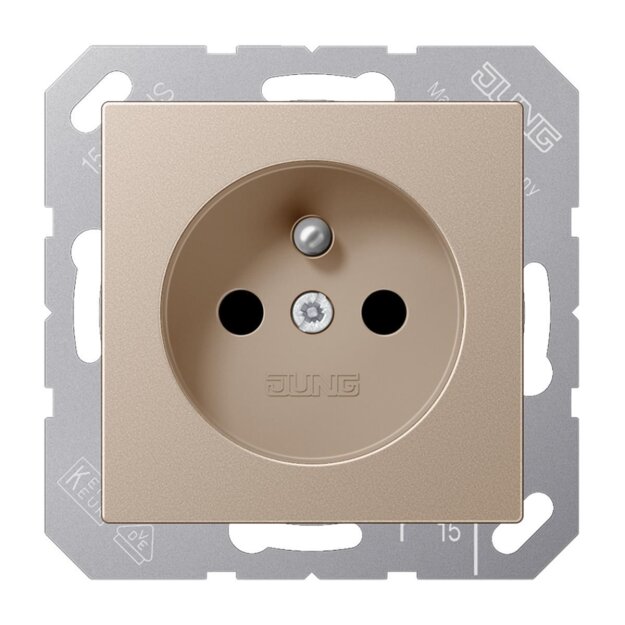 Jung A1520FKICH Steckdose französisch/belgisches System (Duroplast) Champagner Serie A