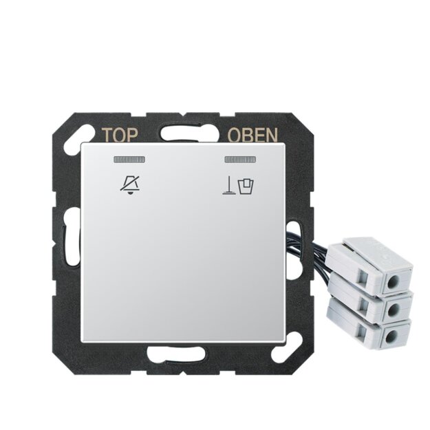 Jung ACUKO5M230AL Hotelabdeckung 230 V, Außenstelle (Duroplast) Aluminium Serie A