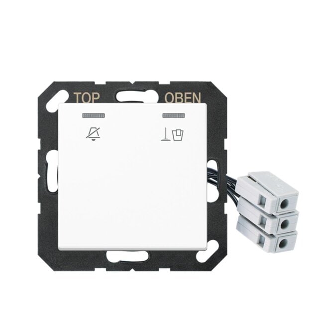 Jung ACUKO5M230WW Hotelabdeckung 230 V, Außenstelle (Duroplast) Alpinweiß Serie A