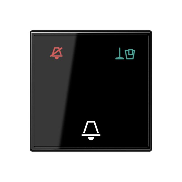Jung ACUKO6MSW Hotelwippe Glas, Außenstelle (Duroplast) Schwarz Serie A