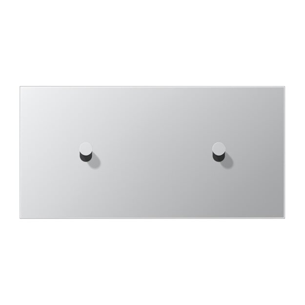 Jung AL12-200K0 Abdeckung 2-fach waagrecht mit 1+1 Kipphebeln Aluminium Serie LS 1912