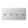 Jung AL12-250K0 Abdeckung 2-fach waagrecht mit 2+2 Kipphebeln Aluminium Serie LS 1912