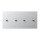 Jung AL12-250R0 Abdeckung 2-fach waagrecht mit 2+2 Kipphebeln Aluminium Serie LS 1912