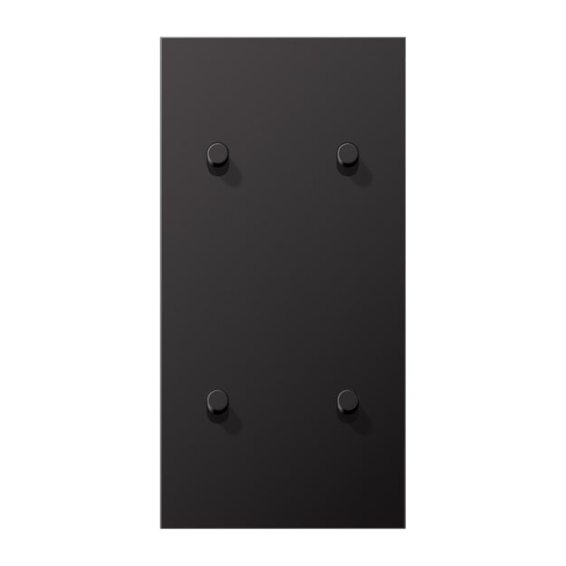 Jung AL12-25DR01 Abdeckung 2-fach senkrecht mit 2+2 Kipphebeln (lackiertes Aluminium) Dark Serie LS 1912