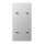 Jung AL12-25K0 Abdeckung 2-fach senkrecht mit 2+2 Kipphebeln Aluminium Serie LS 1912