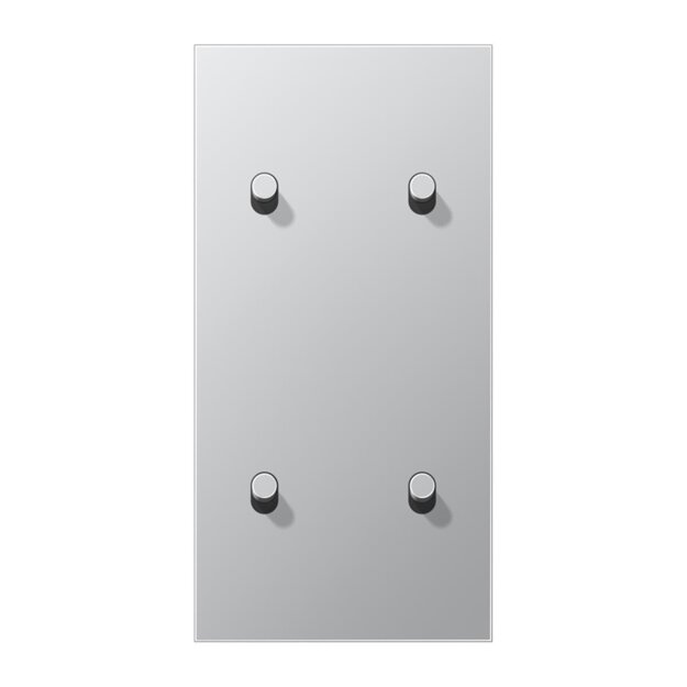 Jung AL12-25R0 Abdeckung 2-fach senkrecht mit 2+2 Kipphebeln Aluminium Serie LS 1912
