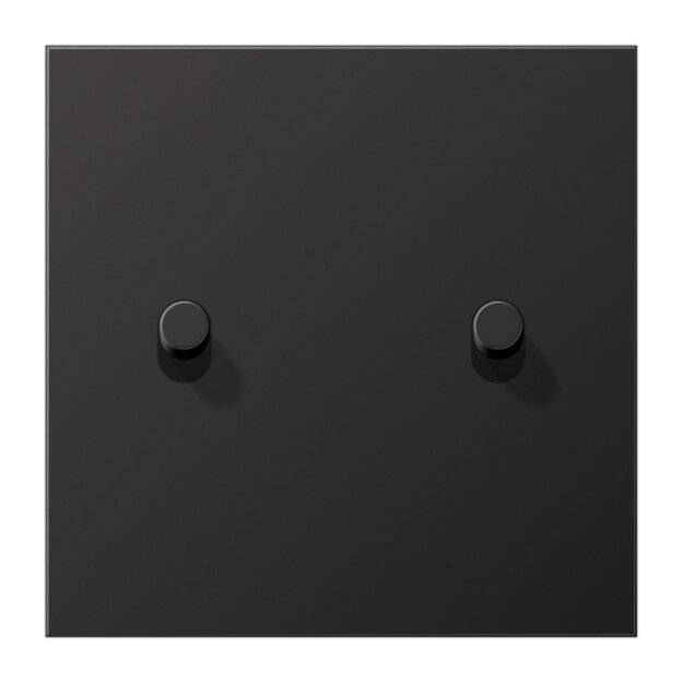 Jung AL12-5DR01 Abdeckung 1-fach mit 2 Kipphebeln (lackiertes Aluminium) Dark Serie LS 1912