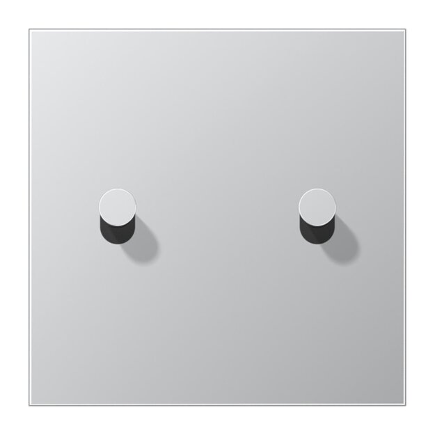 Jung AL12-5K0 Abdeckung 1-fach mit 2 Kipphebeln Aluminium Serie LS 1912