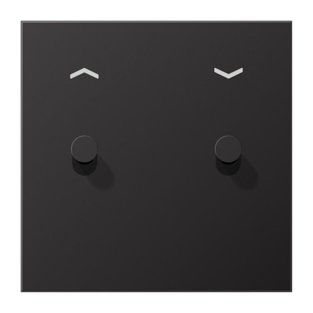 Jung AL12-5PDK01 Abdeckung 1-fach Pfeile mit 2 Kipphebeln (lackiertes Aluminium) Dark Serie LS 1912