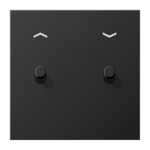 Jung AL12-5PDR01 Abdeckung 1-fach Pfeile mit 2 Kipphebeln (lackiertes Aluminium) Dark Serie LS 1912