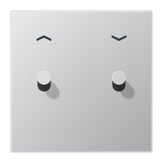Jung AL12-5PK0 Abdeckung 1-fach Pfeile mit 2 Kipphebeln Aluminium Serie LS 1912