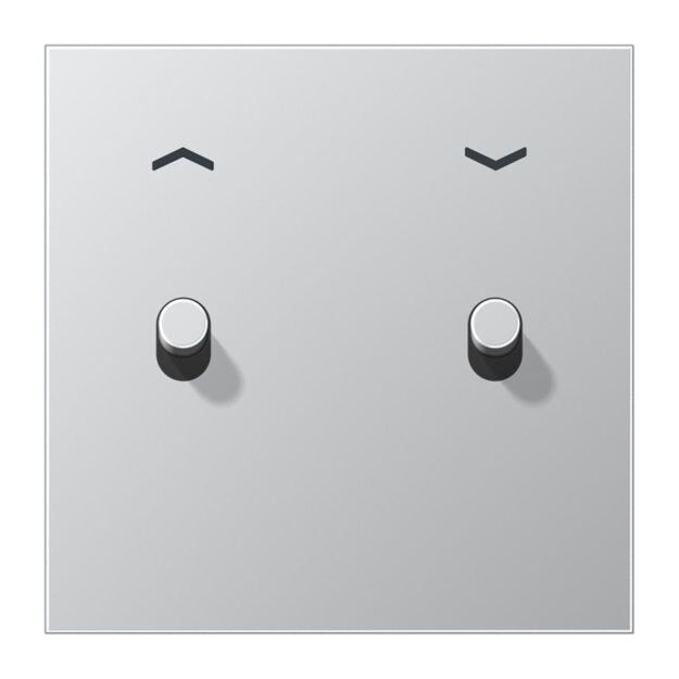 Jung AL12-5PR0 Abdeckung 1-fach Pfeile mit 2 Kipphebeln Aluminium Serie LS 1912