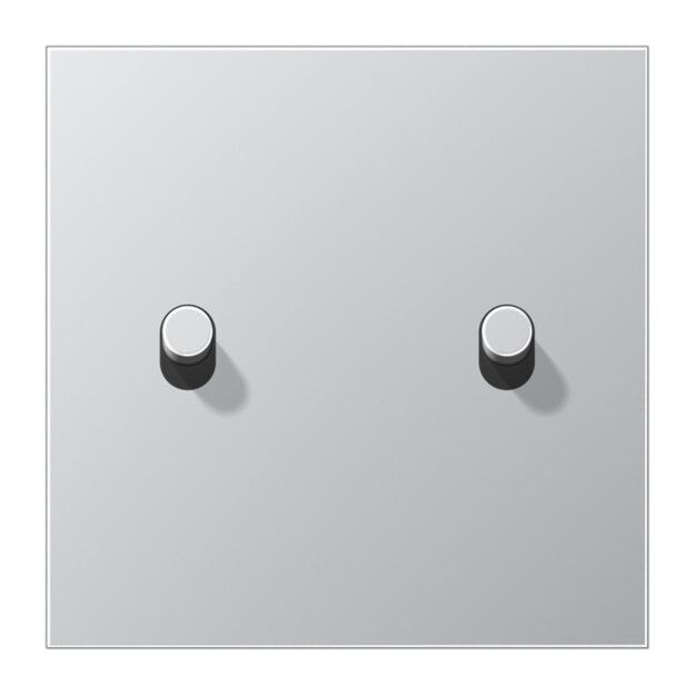 Jung AL12-5R0 Abdeckung 1-fach mit 2 Kipphebeln Aluminium Serie LS 1912