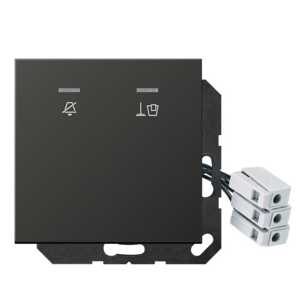 Jung ALCUKO5M230AN Hotelabdeckung 230 V, Außenstelle (lackiertes Aluminium) Anthrazit Serie LS