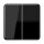 Jung CD1702SW Steuertaste 2-fach Standard (Duroplast) Schwarz Serie CD