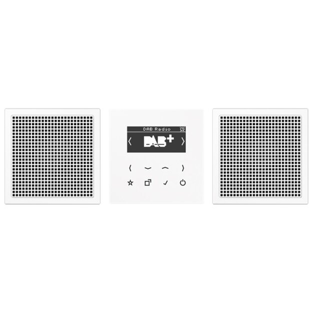 Jung DABLS2WW Smart Radio DAB+ Set Stereo (Duroplast) Alpinweiß