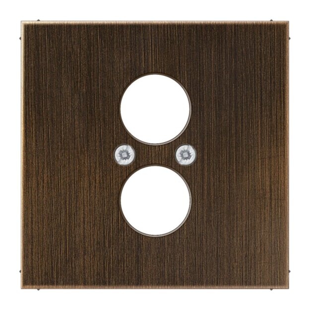 Jung ME2962-2AT Abdeckung f. 2 Kleinsteckdosen (Messing) Messing Antik Serie LS