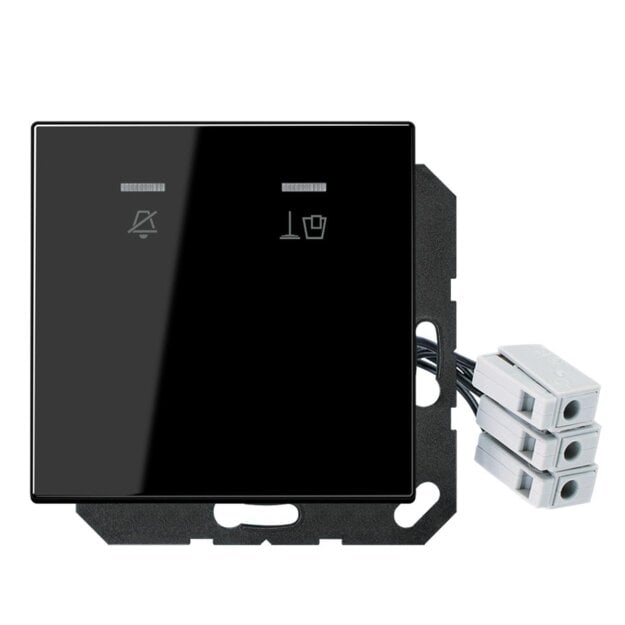 Jung LSCUKO5M230SW Hotelabdeckung 230 V, Außenstelle (Duroplast) Schwarz Serie LS