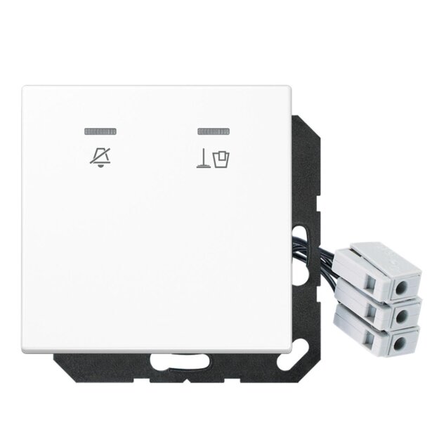 Jung LSCUKO5M230WW Hotelabdeckung 230 V, Außenstelle (Duroplast) Alpinweiß Serie LS