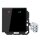 Jung LSCUKO6M24SW Hotelabdeckung Glas 24 V, Außenstelle (Duroplast) Schwarz Serie LS
