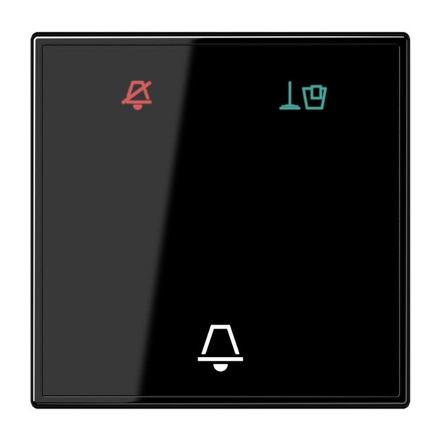 Jung LSCUKO6MSW Hotelwippe Glas, Außenstelle (Duroplast) Schwarz Serie LS