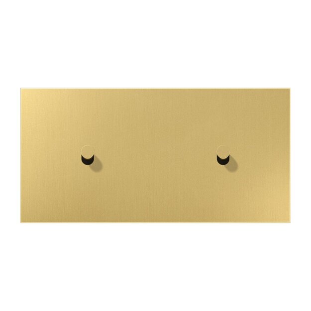 Jung ME12-200CK25 Abdeckung 2-fach waagrecht mit 1+1 Kipphebeln Messing Classic Serie LS 1912