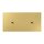 Jung ME12-200CK25 Abdeckung 2-fach waagrecht mit 1+1 Kipphebeln Messing Classic Serie LS 1912