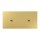 Jung ME12-200CR25 Abdeckung 2-fach waagrecht mit 1+1 Kipphebeln Messing Classic Serie LS 1912