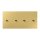 Jung ME12-250CK25 Abdeckung 2-fach waagrecht mit 2+2 Kipphebeln Messing Classic Serie LS 1912