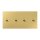 Jung ME12-250CR25 Abdeckung 2-fach waagrecht mit 2+2 Kipphebeln Messing Classic Serie LS 1912