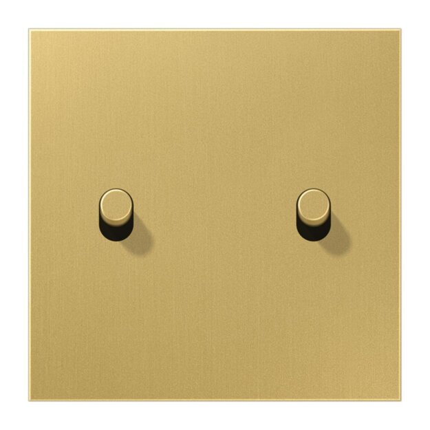 Jung ME12-5CR25 Abdeckung 1-fach mit 2 Kipphebeln Messing Classic Serie LS 1912