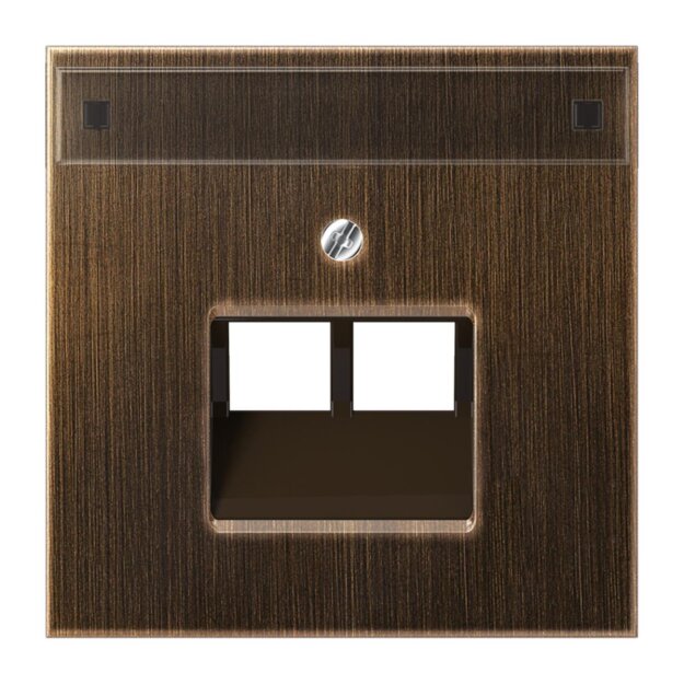 Jung ME2969-2NAUAAT Abdeckung f. IAE/UAE-Anschlussdose (Messing) Messing Antik Serie LS