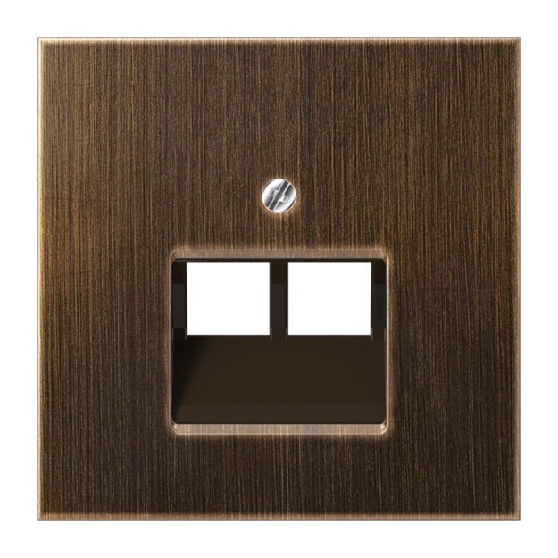 Jung ME2969-2UAAT Abdeckung f. IAE/UAE-Anschlussdose (Messing) Messing Antik Serie LS