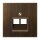 Jung ME2969-2UAAT Abdeckung f. IAE/UAE-Anschlussdose (Messing) Messing Antik Serie LS