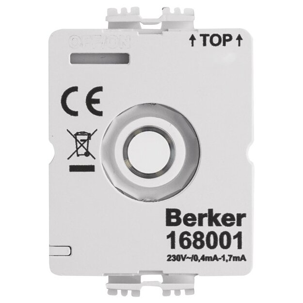 Berker 168001 LED-Modul Drehschalter, 230V, ohne Neutralleiter