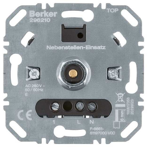 Berker 296210 Nebenstellen-Einsatz für Universal-Drehdimmer Komfort, Softrastung, Lichtsteuerung